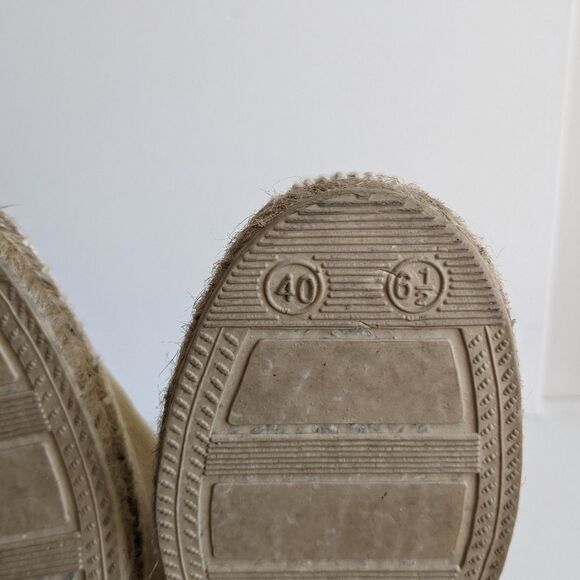 Cream Slip On Canvas Espadrille shoes - Picture 5 of 5